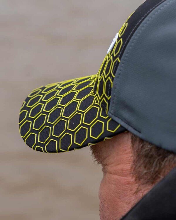 Matrix Hex Print Baseball Cap  - Black  черная кепка с шестиугольным принтом