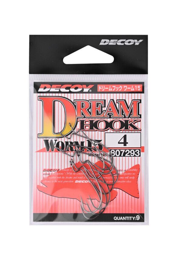 Крючок Decoy Dream Hook Worm 15 Offset 4, 9 шт.