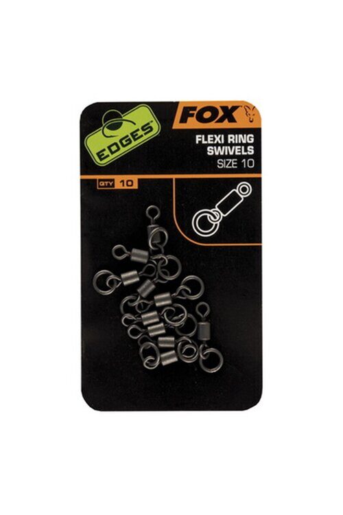 FOX EDGES™ FLEXI RING SWIVEL - Size 10  набор вертлюжков с кольцом