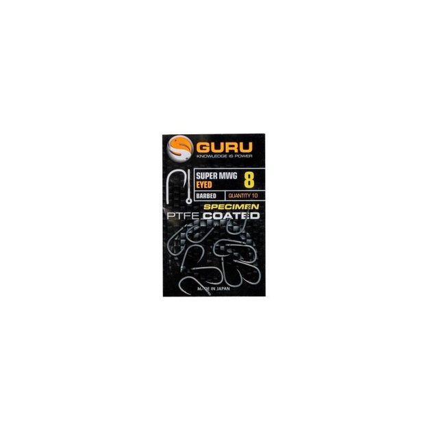 GURU Крючок Super MWG Eyed №8 с бородкой