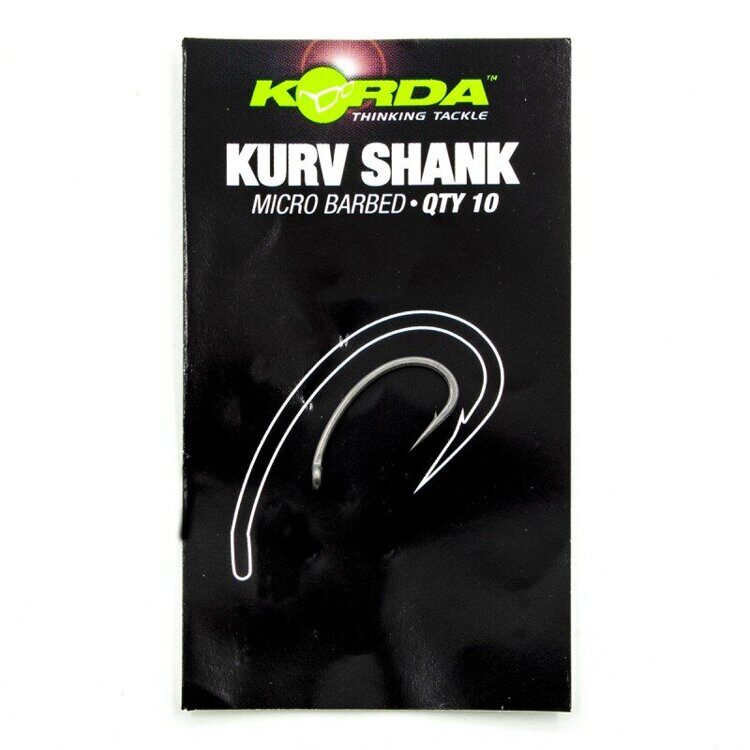 KORDA Крючок Kurv Shank 2 с бородкой 10шт